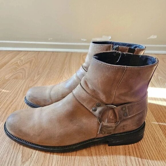 Donald J Pliner Men's Moto Riding Biker Short Rider Brown Boho Fall Boots 8. - Picture 3 of 10